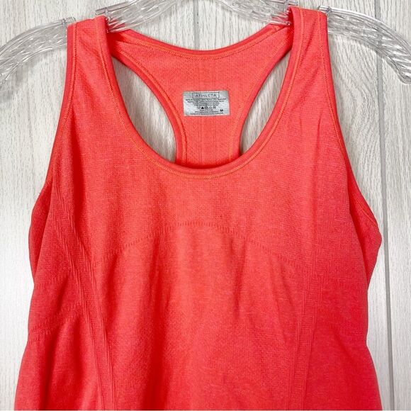 Athleta | Neon Orange Fastest Track Racer Back Tank Top Size Medium - Picture 3 of 10